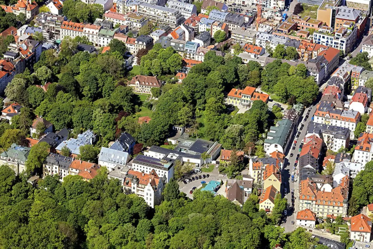 Luftaufnahme des Tagungszentrums München, Schwabing